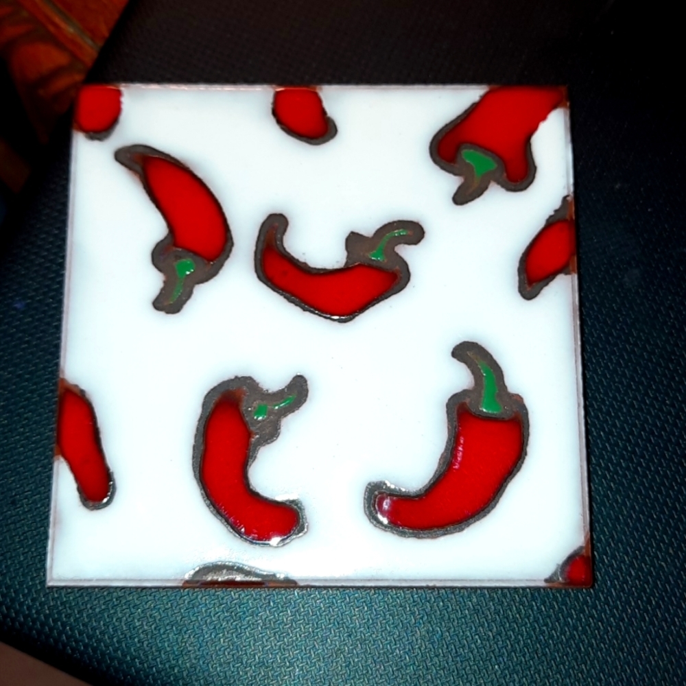 Red hot Chili peppers 🌶 hot plate or coaster or just decor